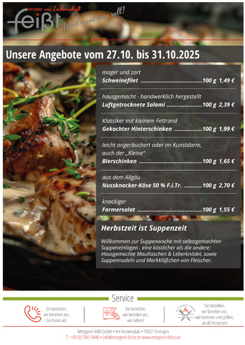 Angebote für Zeit vom 27.10. bis 31.10.2025